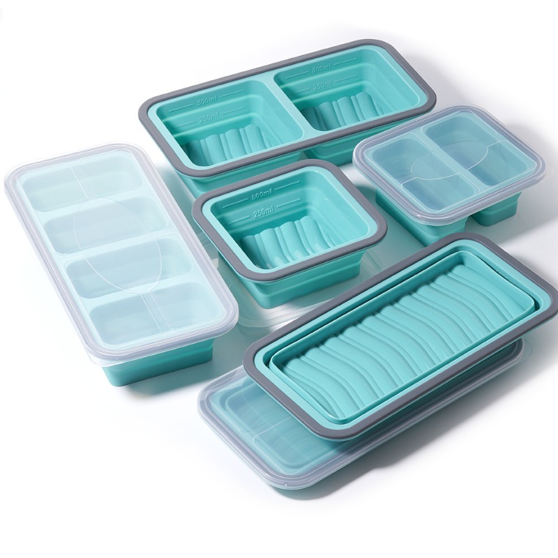Meal Prep Template - Bandeja para congelador con tapa, 2
