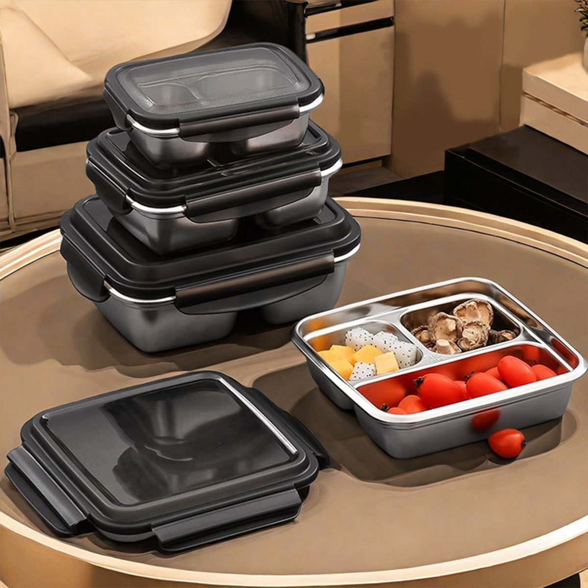 WORTHBUY-fiambrera de acero in - Meal Prep Bowl reseña y precio