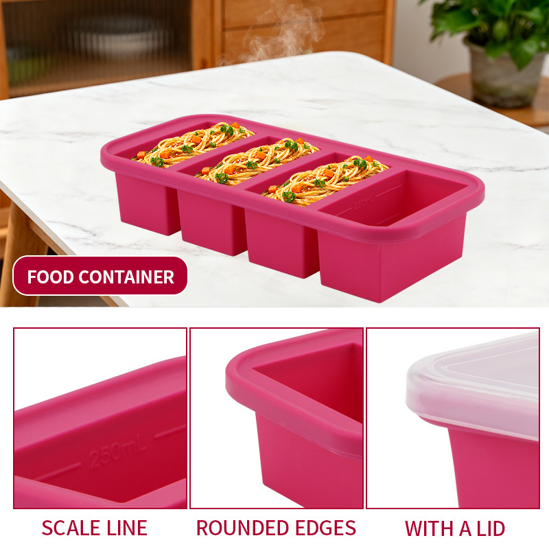 Bandeja de silicona para conge - Meal Prep Template reseña y precio