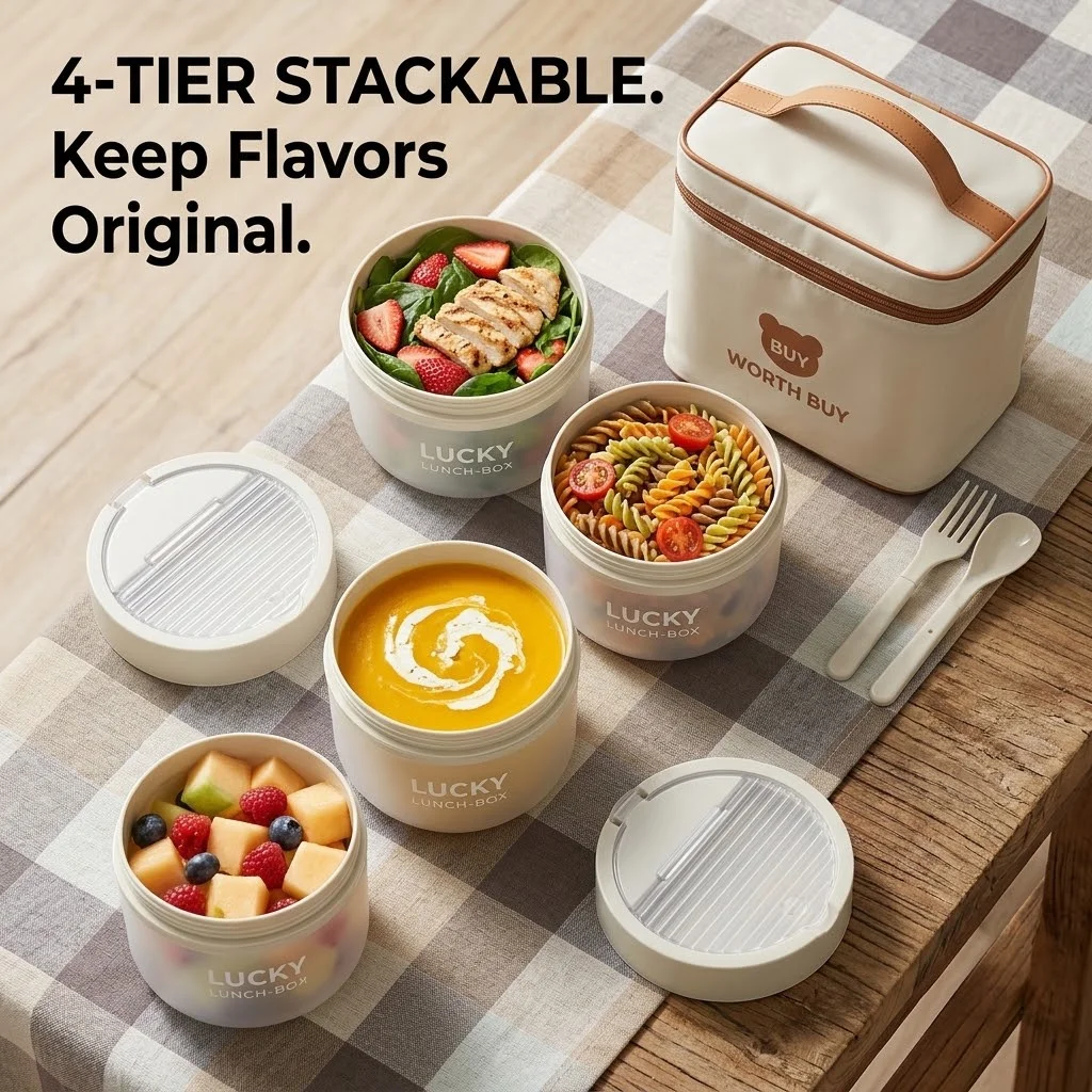 Juego de recipientes apilables - Meal Prep Or Prep Meal reseña y precio