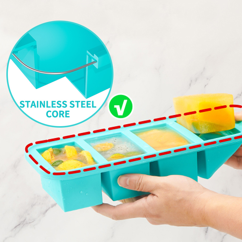 4 moldes cubiertos de silicona - Meal Prep Template reseña y precio