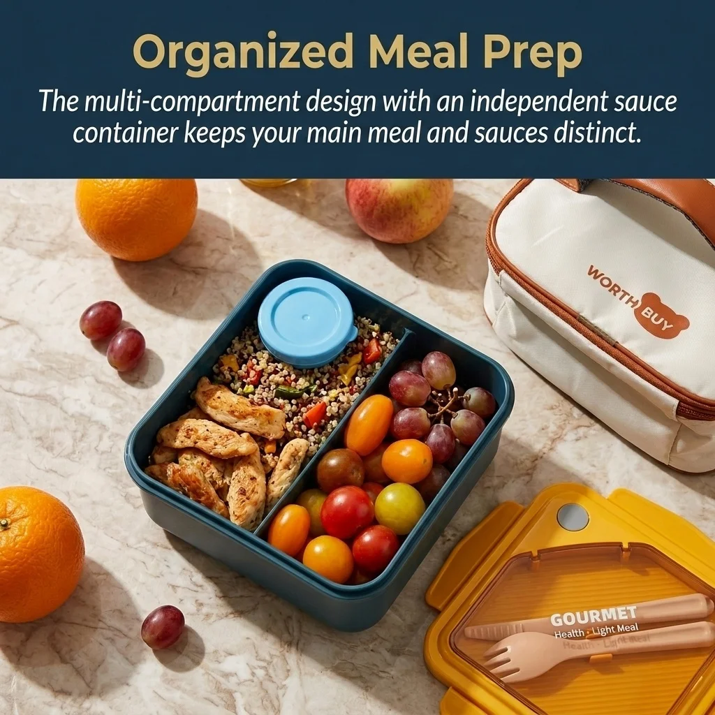 Lonchera Bento de Plástico Apt - Meal Prep Or Prep Meal reseña y precio